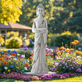 Ultym 42" Buddha Outdoor Statue with Birdfeeder, Extra-Large Buddha Figures