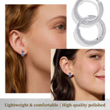 Limerencia Implant Grade Titanium Chunky Wide Huggie Hoop Earrings,Silver