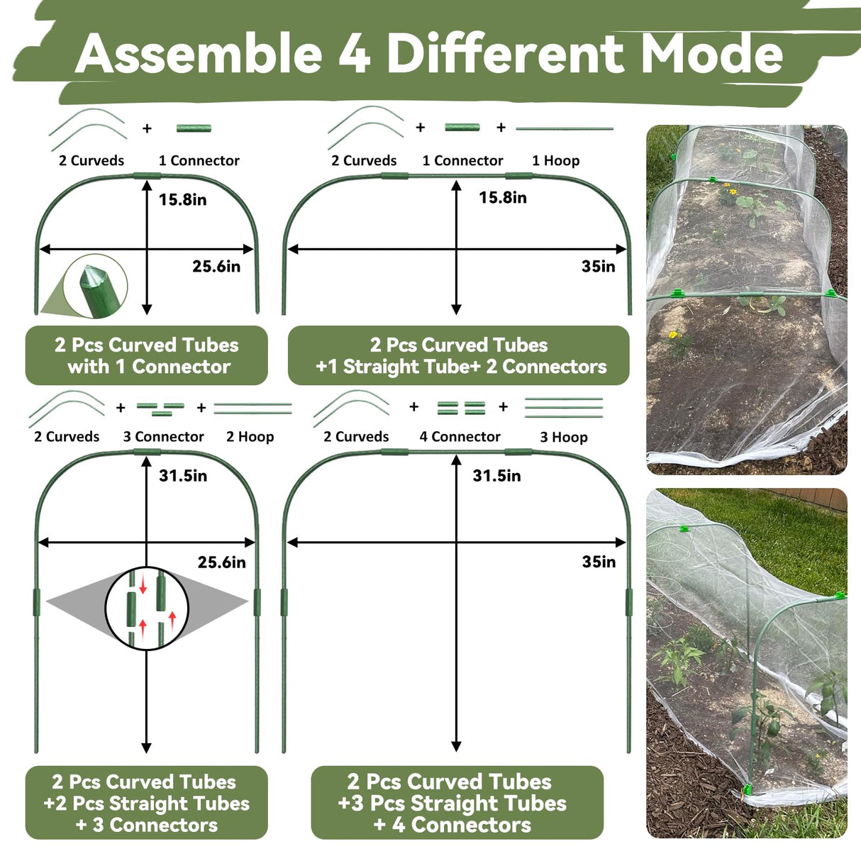 Garden Mesh Netting Kit Protect Fruit Vegetable from Birds Bugs