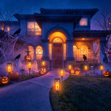 Toodour Solar Halloween Lights Outdoor, 6 Pack Solar Torch Light Waterproof
