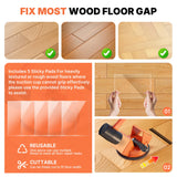 Floor Gap Fixer Tool Heavy Duty 45°Striking Surface Floor Gap Repair Tool Made of Iron & Enhanced Suction Cup with Slot Cutter and 5pcs Sticky Pads for Fixer Laminate/Vinyl Flooring Tools