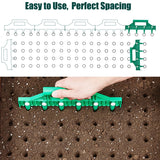 HHTHH Seed Dibber, Multifunctional Seed Spacer Tool, Seed-in Soil Digger Garden Spacer aid for Planting Seeds Laying Out ideally Spaced Rows (Green)