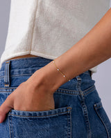 PAVOI Dainty Beaded Bracelet for Women, 14K Gold Plated, Yellow Gold, 6"+1"