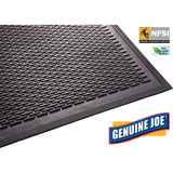 Guardian 14040600 Clean Step Scraper Outdoor Floor Mat, Natural Rubber, 4'x 6', Black, Ideal for Any Outside entryway, Scrapes Shoes Clean of Dirt and Grime