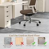 MESHDO Office Chair Mat for Carpet, 36" X 48" X 0.09" Desk Chair Mat for Carpet Floors, Clear and Thick Rolling Computer Chair Mats with Non-Slip Studded for Home and Office Low Pile Carpets