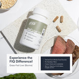 FIQ - Beef Liver IQ - Beef Liver Capsules - Supports Energy Production - Natural Iron, Copper, Vitamin A, & Vitamin B - High Absorption - 120 Capsules