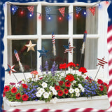 Shimeyao 8 Pcs Metal 4th of July American Garden Stakes Patriotic Metal Garden Signs 12 Inch Barn Star Independence Day Yard Signs Outdoor Decor for Home Lawn Porch Holiday Front Backyard