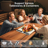 Small Warming Mat for Food Portable Rolled-up Silicone Food Warmers for Parties,Buffet,Countertop Electric Food Warming Mat 9-Level Precise Temp Control Keep Warming Last 18 Hours