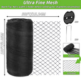 Garden Mesh Netting 10x50 FT - Heavy Duty Bird Net, Mesh Pest Barrier Reusable Ultra Fine Deer Fence Netting Crops Row Cover Raised Bed Protect Fruits Flower Vegetables from Bird Deer Squirrel