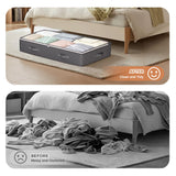 Budding Joy 95L Under Bed Storage Containers, 4 Pack Closet Organizers Grey
