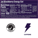 GU Energy Original Sports Nutrition Energy Gel, Vegan, Gluten-Free, Kosher, and Dairy-Free On-the-Go Energy for Any Workout, 24-Count, Jet Blackberry