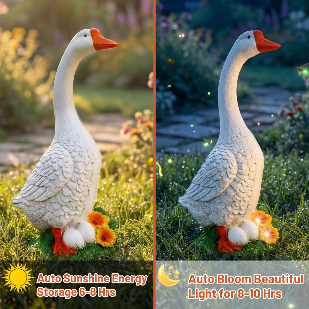 vchin Large Porch Goose Statue, 23 inch Large Porch Goose Statue, Suitable for Porch, Balcony, Courtyard, Garden, Lawn Decor Unique Housewarming Gift