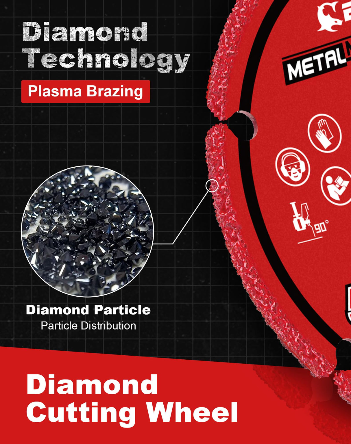 EZARC Diamond Cutting Wheel 4 1/2 x 7/8 Inch for Metal, Cut Off Wheel with 5000+ Cuts on Rebar, Steel, Iron and INOX, 2 Pack