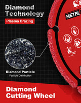 EZARC Diamond Cutting Wheel 4 1/2 x 7/8 Inch for Metal, Cut Off Wheel with 5000+ Cuts on Rebar, Steel, Iron and INOX, 2 Pack