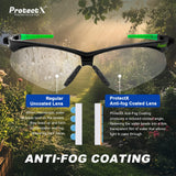 ProtectX Bifocal Safety Glasses 1.5 Diopter, Safety Glasses with Bifocal 1.5, Bifocal Safety Readers for Men Women, ANSI Z87.1 Rated