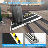 4FT Portable Wheelchair Ramp, Non-Slip Aluminum Folding Handicap Ramp, 800 LBS Capacity Door Threshold Ramps for Home Steps, Scooter Ramps for Car, Doorways, Curbs, Stairs, Cart, Wheel Chair Ramp Step