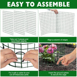 Unves 10 Set Plant Protectors from Animals, 12" x 12" Wire Plant Cages