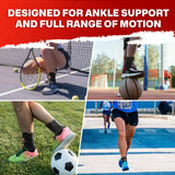 Gviipk Quick Lace Up Ankle Brace Support for Sprained Ankle Wrap, Plantar Fasciitis Relief and Achilles Tendonitis Wrap, Foot Brace Ankle Stabilizer for Men & Women - L