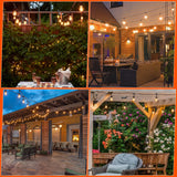 GvvooHome 36 Pack S14 LED Bulbs for Outdoor String Lights, Shatterproof Replacement Edison Bulbs for Patio String Lights Outdoor Waterproof, Warm White 2200K, Dimmable, E26 Standard Base