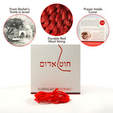 The Original Kabbalah Red String Bracelet from Israel - 60" Wool Cord for Spiritual Protection with Blessing, Prayer & Instructions (For Adults) for up to 7 Evil Eye Protection Bracelets
