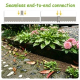 Anleolife 6-inch Black Steel Garden Edging