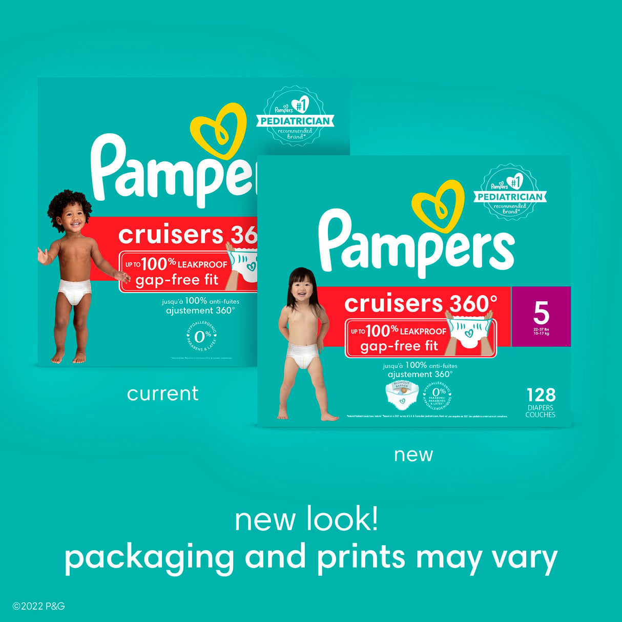Pampers Diapers - Cruisers 360 - Size 6, 48 Count, Babyproof up to 100% Leakproof Pull-On Diaper