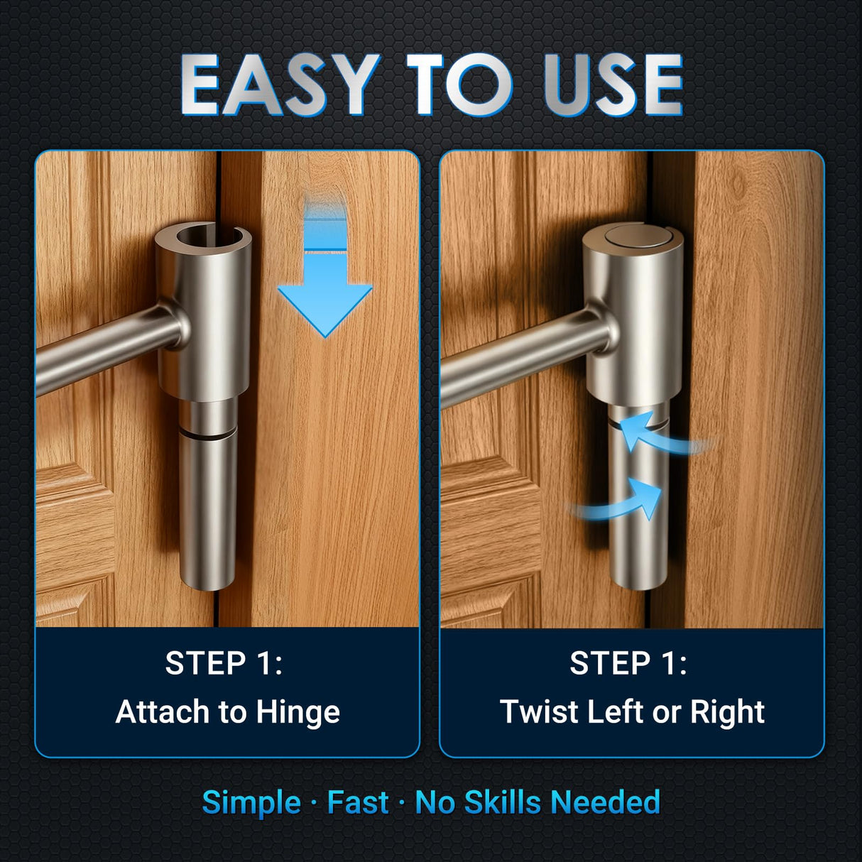 Magic Phoenix Hinges Gap Adjusting Wrench, Door Hinge Repair Tool, Upgraded Steel Double-ended Door Hinge Repair Wrench, Heavy-duty Door Hinge Adjustment Tool for Standard Round Bolts (0.748-0.99in)