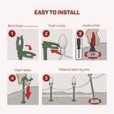 Christmas Light Yard Stakes [Set of 100] Outdoor Light Stakes - 8.5" Tall - Universal Christmas Pathway Lights On Yards, Driveways - Christmas Yard Stakes - USA Made