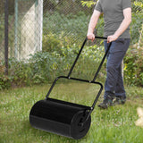 VINGLI 20 Inch Lawn Roller Water Filled Pull Behind Garden Drum Roller Push/Tow Behind, Water/Sand Filled for Garden, Lawn, Backyard (Black)