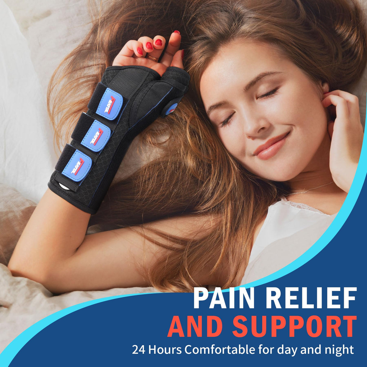 FEATOL 2 Pack Wrist Brace with Thumb Spica Splint for De Quervain's Tenosynovitis, Carpal Tunnel, Tendonitis, Arthritis-Thumb Brace for Pain Relief-Left And Right Hand-Small/Medium