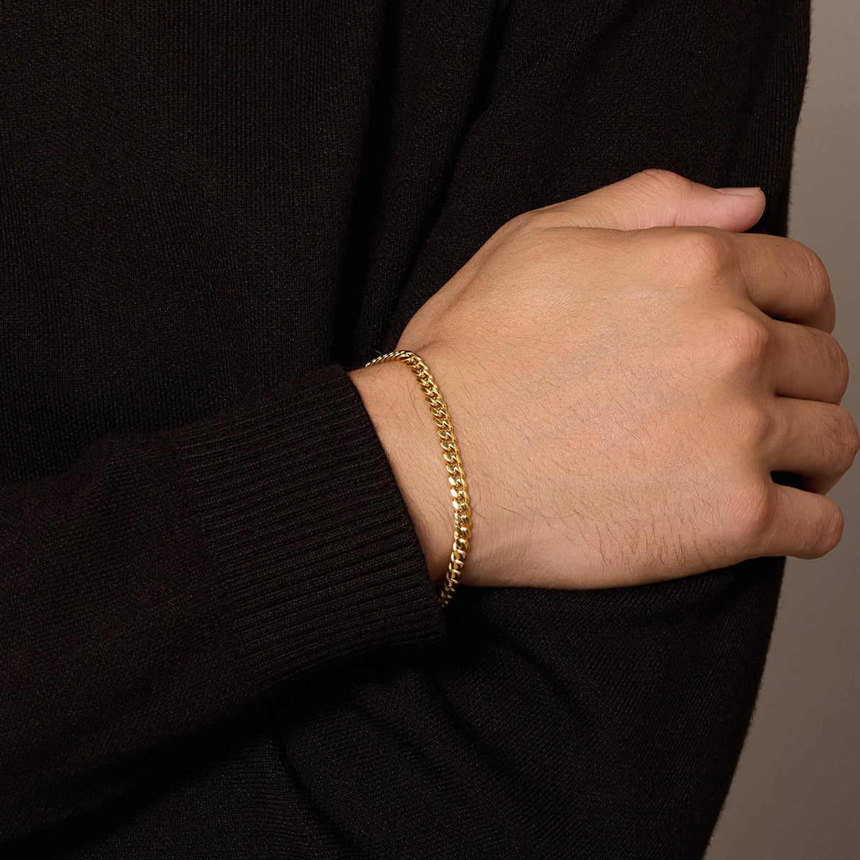 JAXXON Cuban Link Bracelet - 5mm - Gold 8"