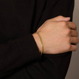 JAXXON Cuban Link Bracelet - 5mm - Gold 8"