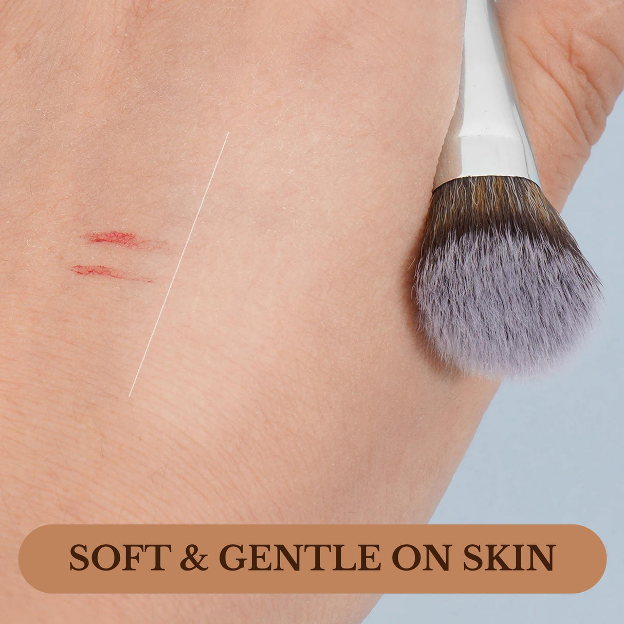 Concealer Brush – Kitten Paw Under-Eye Makeup Brush for Blending, Buffing & Setting – Works with Cream, Liquid & Powder – Covers Blemishes & Dark Circles – Soft Vegan Bristles