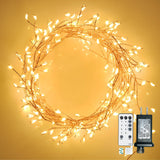 Dailyart 300 LED Fairy Lights with Remote, Warm White, 8 Modes, Plug in, Waterproof, Christmas Decoration, 10ft