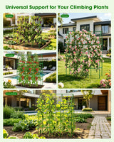 65" Cucumber Trellis for Climbing Plants Outdoor, Metal Garden Trellis for Raised Bed, Plant Support Structures with Netting for Cucumbers Tomatoes Beans Peas (50 * 17 * 65inch(L*W*H), Trellis)