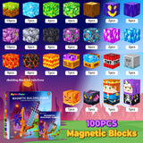 MyWodGame Magnetic Blocks Building Toys for 3 4 5 6 7 8 9 10 11 12 13 Year Old Boys Girls, Kids Magnetic Cubes Tiles Montessori Sensory Travel Magnet Toys Games Christmas Birthday Party Toddler Gifts