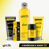 Got2B Glued Styling Spiking Hair Gel, 6 oz tubes - 2 + Travel 1.25 oz tube