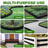 SJPULMO Corrugated Metal Edging, 6"x45Ft Rust-proof Landscape Edging Border