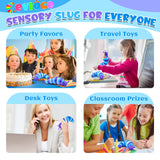 Cevioce Sensory Slug Fidget Toys,Fidget Slug Toys for Adults & Kids Party Favors,4 PCS Cute Autism Sensory Toys for Autistic Children,Toddler Toys Age 3+,Travel Toys for 3+ Year Old（A）