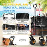 Beach Wagon with Big Wheels for Sand, Double-Decker