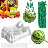 Hoemwarm 30 Pcs Watermelon Net Holder with 100 Cable Zip Ties, Heavy Duty Trellis Hammock Net Melon Support Holder Keep Watermelon Off of The Ground, Holds up to 22 Lbs