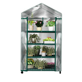 4 Tier Mini Greenhouse - Portable Greenhouse with Locking Wheels and PVC Cover for Indoor or Outdoor Green House by Pure Garden