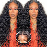 20 Inch Glueless Wigs Human Hair Pre Plucked Pre Cut 5x5 HD Lace Closure Wigs Human Hair Deep Wave Human Hair Wigs For Black Women 180% Density Brazilian Virgin Deep Wave Lace Front Human Hair Wig