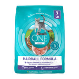 Purina ONE Natural Hairball Control Dry Cat Food, 7 lb Bag