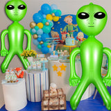 Zhanmai 3 Pieces 63 Inch Giant Inflatable Alien Blow up Jumbo Green Inflate Alien for Theme Birthday Party Favors Decorations Indoor Outdoor Photo Prep Halloween Easter Christmas Decorations