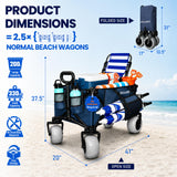 X800 Heavy Duty Beach Wagon with Flat-Free 9x4 PU Wheels