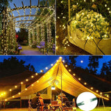 Tcamp 164FT 500 LED Christmas Lights, 8 Modes Christmas Tree Lights with Timer Memory Function, Green Wire Starry Fairy String Light for Xmas Tree Halloween Outdoor Indoor Decor (Warm White)