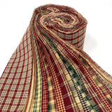 Vintage Christmas Homespun Cotton Red Green Fabric 22 pc 2.5" X 44" Precut Roll (Jelly Roll) by JCS