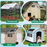 Solar Powered Fan with 15000mAh Battery & Timer, 25W 3500RPM High-Speed Solar Exhaust Fan, Low Noise Waterproof Ventilation for Chicken Coop, Greenhouse, Shed & Pet House