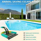 Poolvio Animal Saving Escape Ramp for Pool, Save Critters in Swimming Pool Device Handy, Pool Accessories in Floating Ramp Rescues Saving Frogs, Toads Animal Mice, Birds